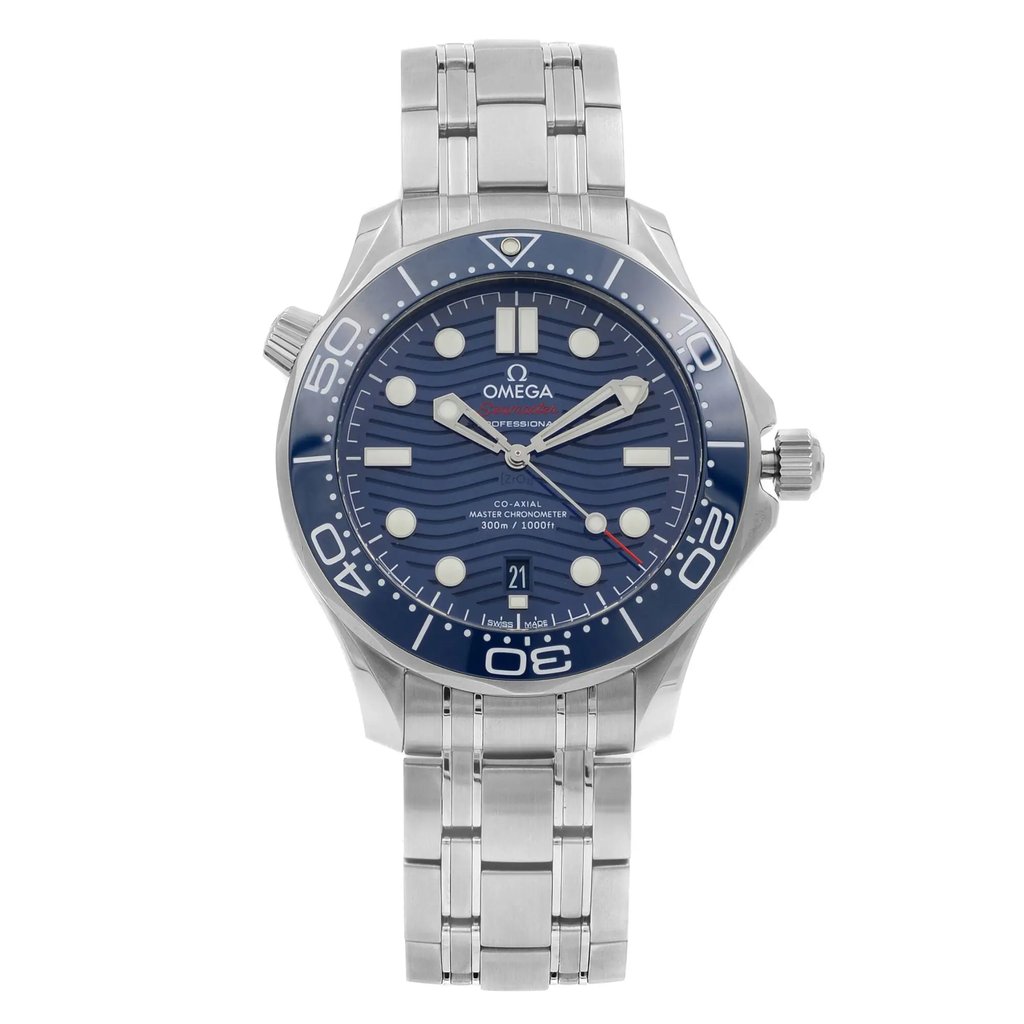 Front Full View Of OMEGA 210.30.42.20.03.001 Stainless Steel Watch Unworn Condition Excellent