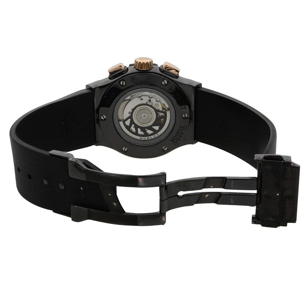 Back View Of {Caseback} Back Case And Open Rubber Band Of Hublot 521.CO.1781.RX Watch Pre Owned Condition