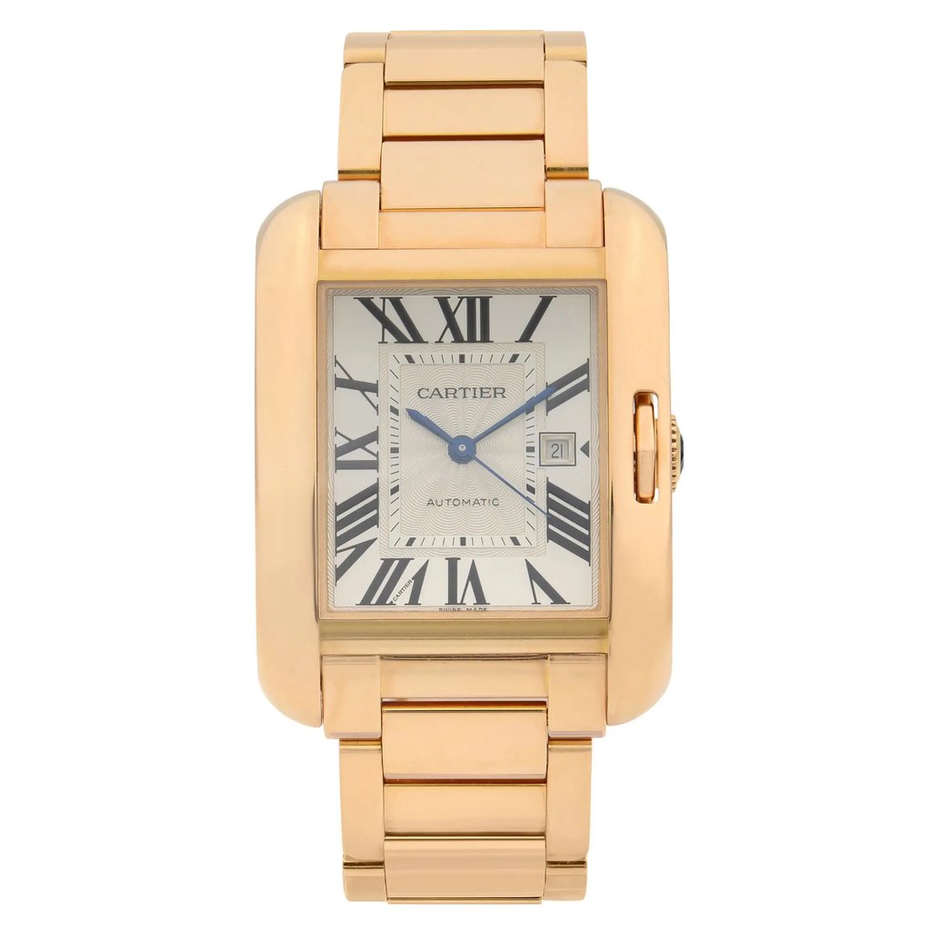 Front Full View Of Cartier W5310003 Rose Gold Watch Pre Owned Condition {Product Condition}