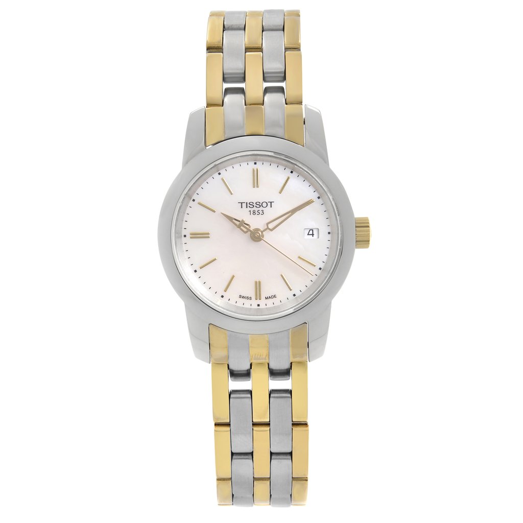 Front Full View Of Tissot T033.210.22.111.00 Stainless Steel Watch Pre Owned Condition {Product Condition}