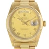 Up Close Front Facing Picture Of Rolex 18038 Gold 18kt Watch Pre Owned Condition