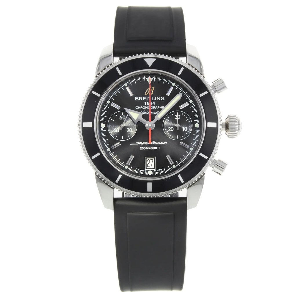 Front Full View Of Breitling A2337024/BB81-131S Stainless Steel Watch Pre Owned Condition {Product Condition}