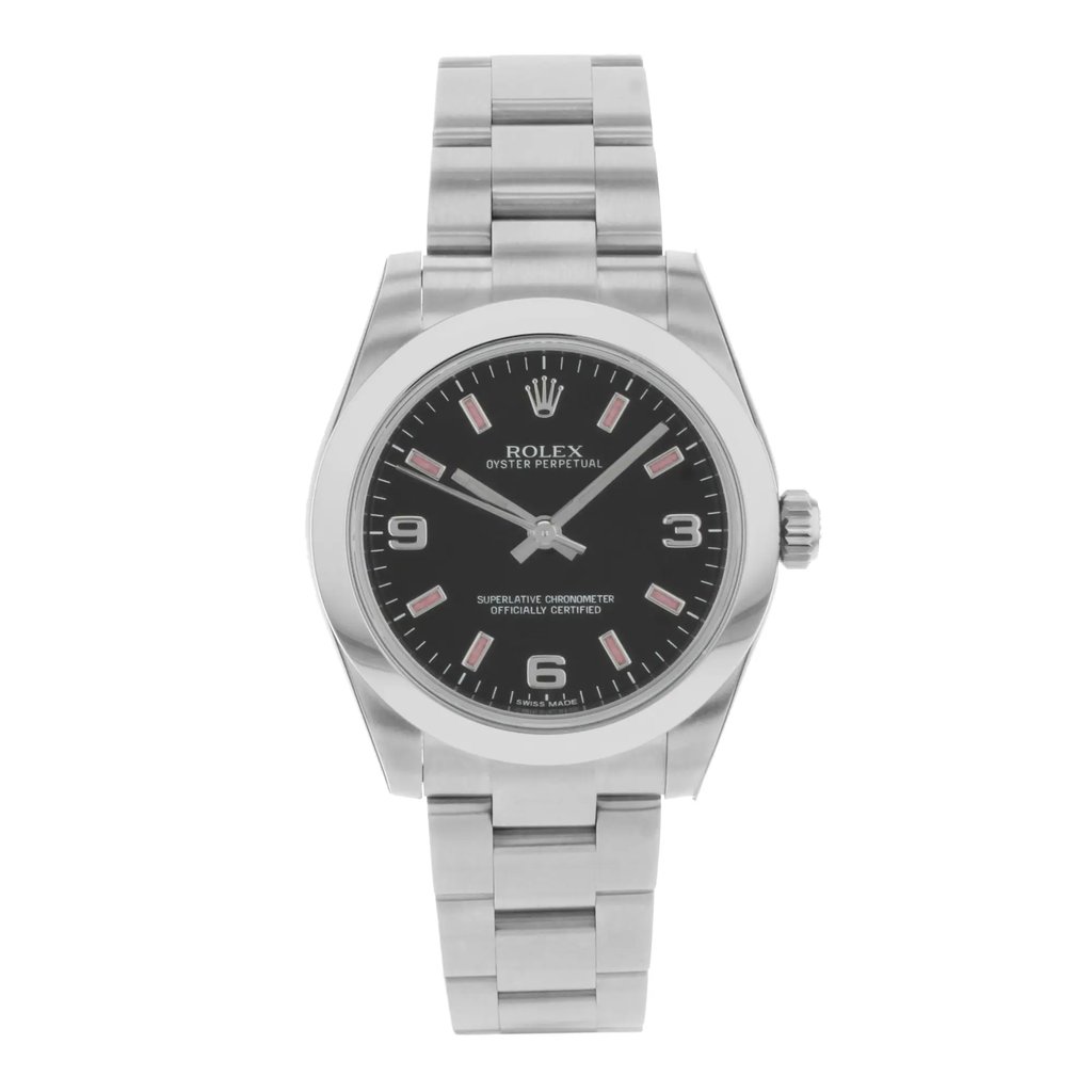 Front Full View Of Rolex 177200 Stainless Steel Watch Display Model Condition {Product Condition}