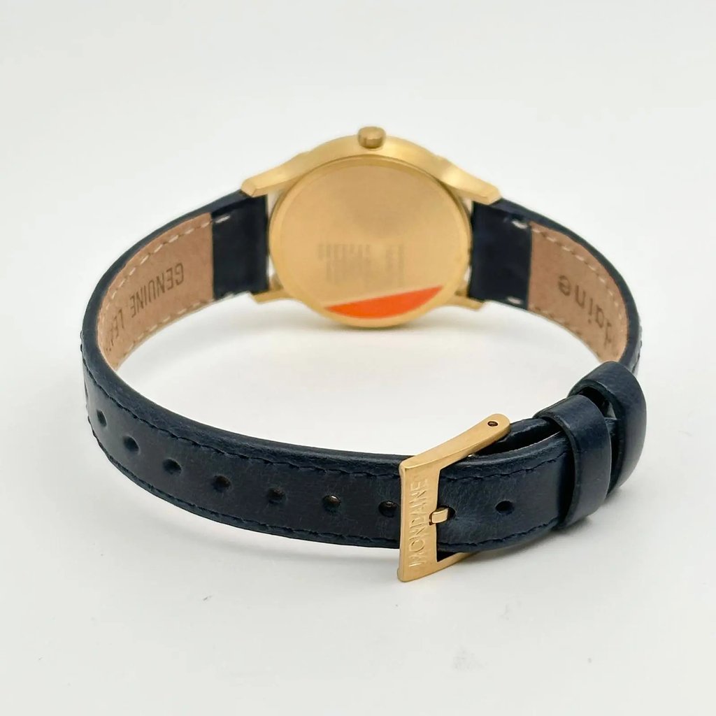Back View Of Snap Back Case And Closed Leather Band Of Mondaine MH1.L1141.LD Watch Display Model Condition