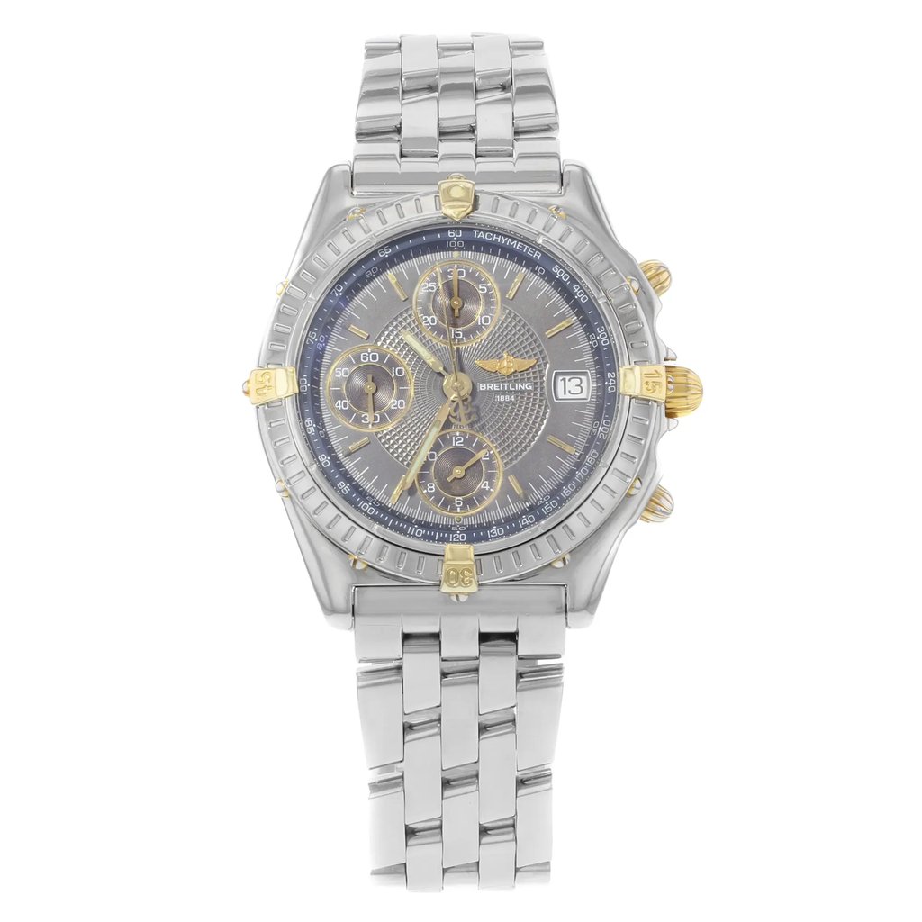 Front Full View Of Breitling B13050.1 Stainless Steel Watch Pre Owned Condition {Product Condition}