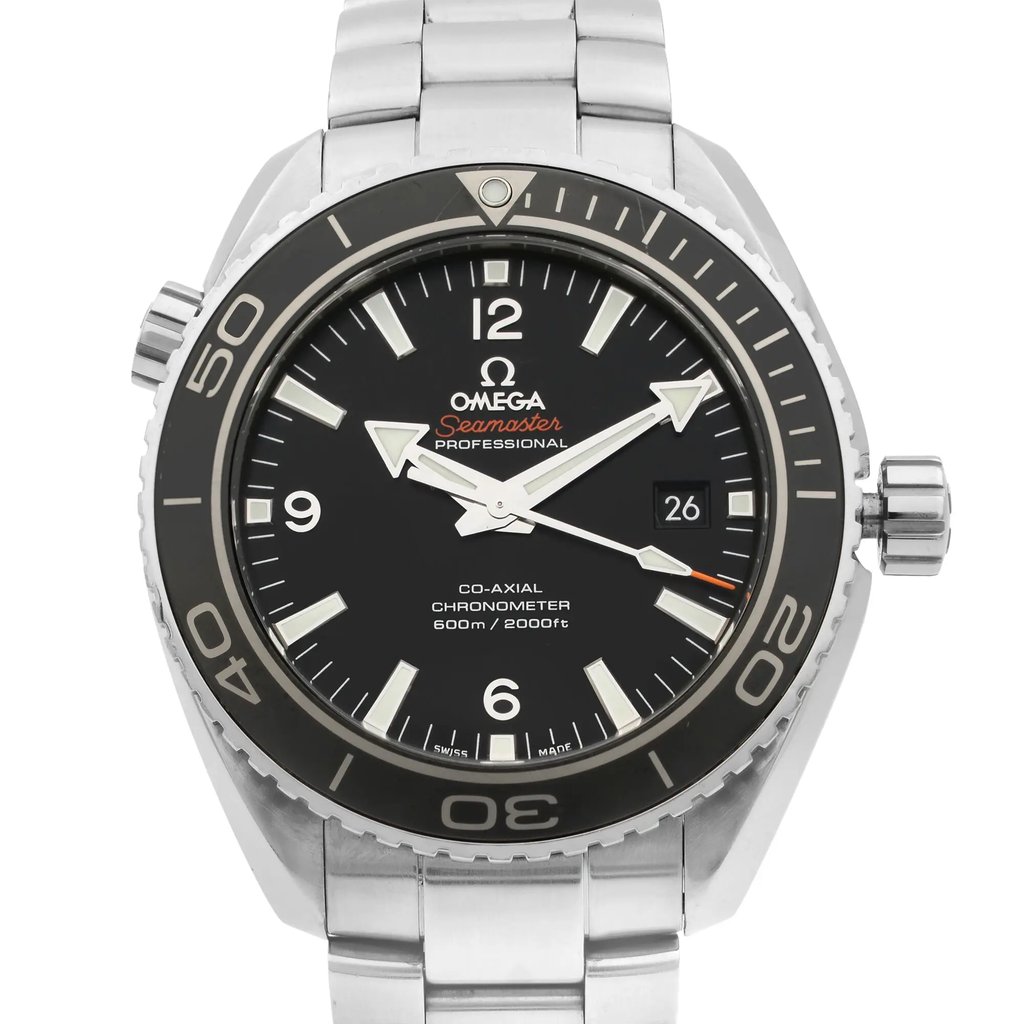 Up Close Front Facing Picture Of OMEGA 232.30.46.21.01.001 Stainless Steel Watch Pre Owned Condition