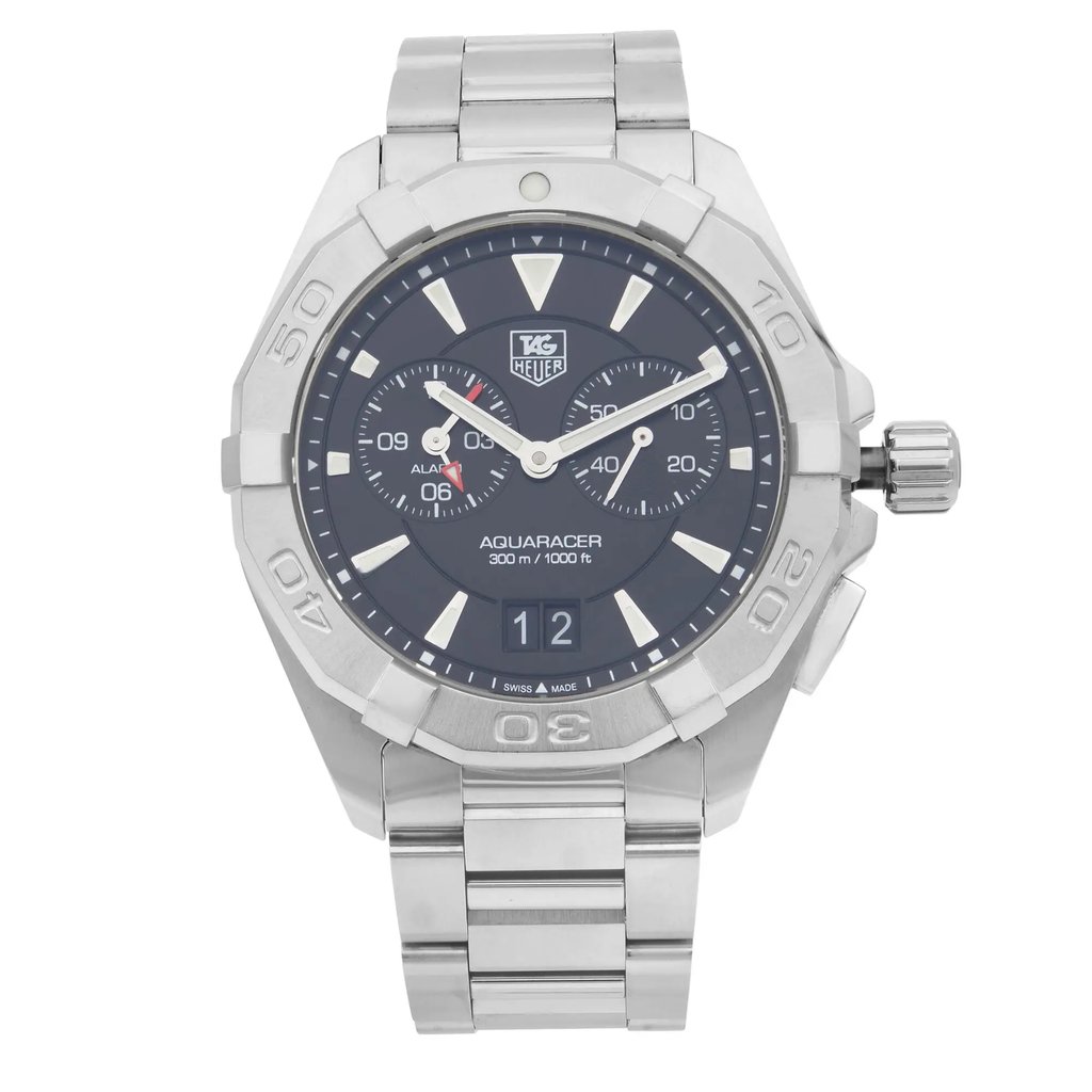 Front Full View Of TAG Heuer WAY111Z.BA0910 Stainless Steel Watch Pre Owned Condition {Product Condition}