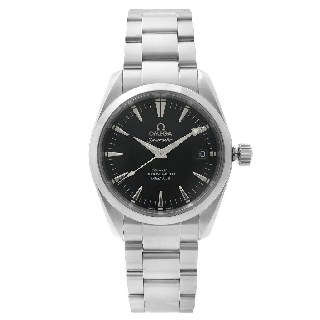 Front Full View Of OMEGA 2504.50.00 Stainless Steel Watch Pre Owned Condition {Product Condition}