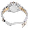 An image of a pre-owned wristwatch showing the back view with an open clasp. The watch features a silver and gold-tone metal bracelet. The angle is from the rear, slightly above, providing a clear view of the case back and the open bracelet. The image is taken at a close distance, highlighting the details of the watch's construction and clasp mechanism.