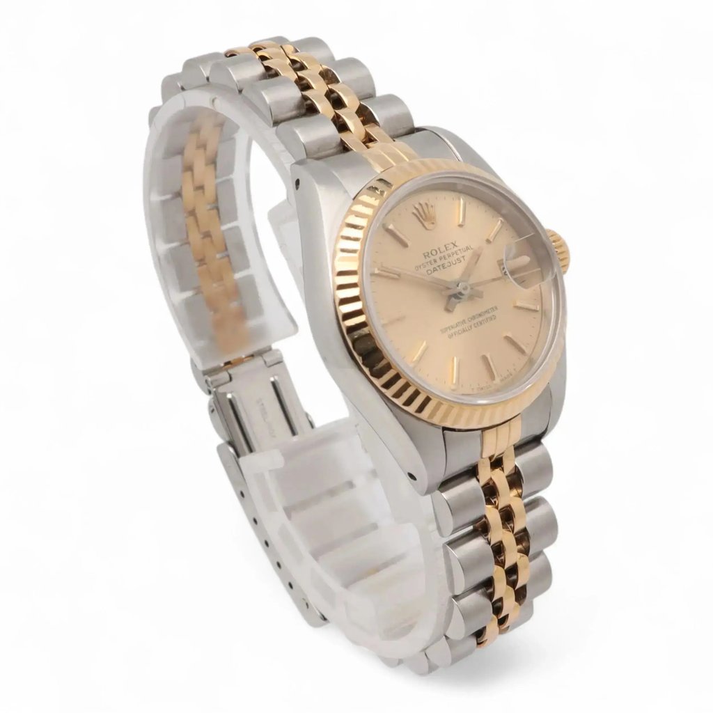 View Of Opposite Crown Facing Side Of Rolex 69173 Stainless Steel Watch Pre Owned Condition