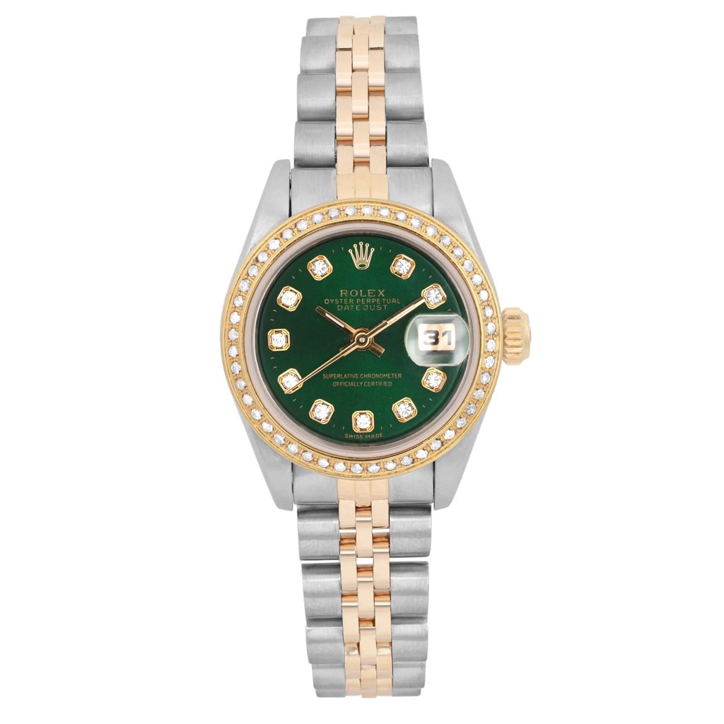Front Full View Of Rolex 69173 Stainless Steel Watch Pre Owned Condition Good