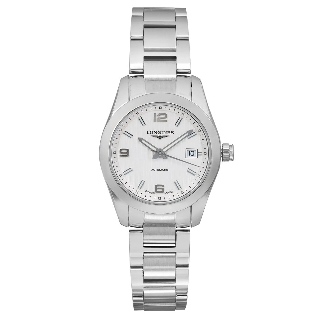 Front Full View Of Longines L2.285.4.76.6 Stainless Steel Watch Display Model Condition Excellent