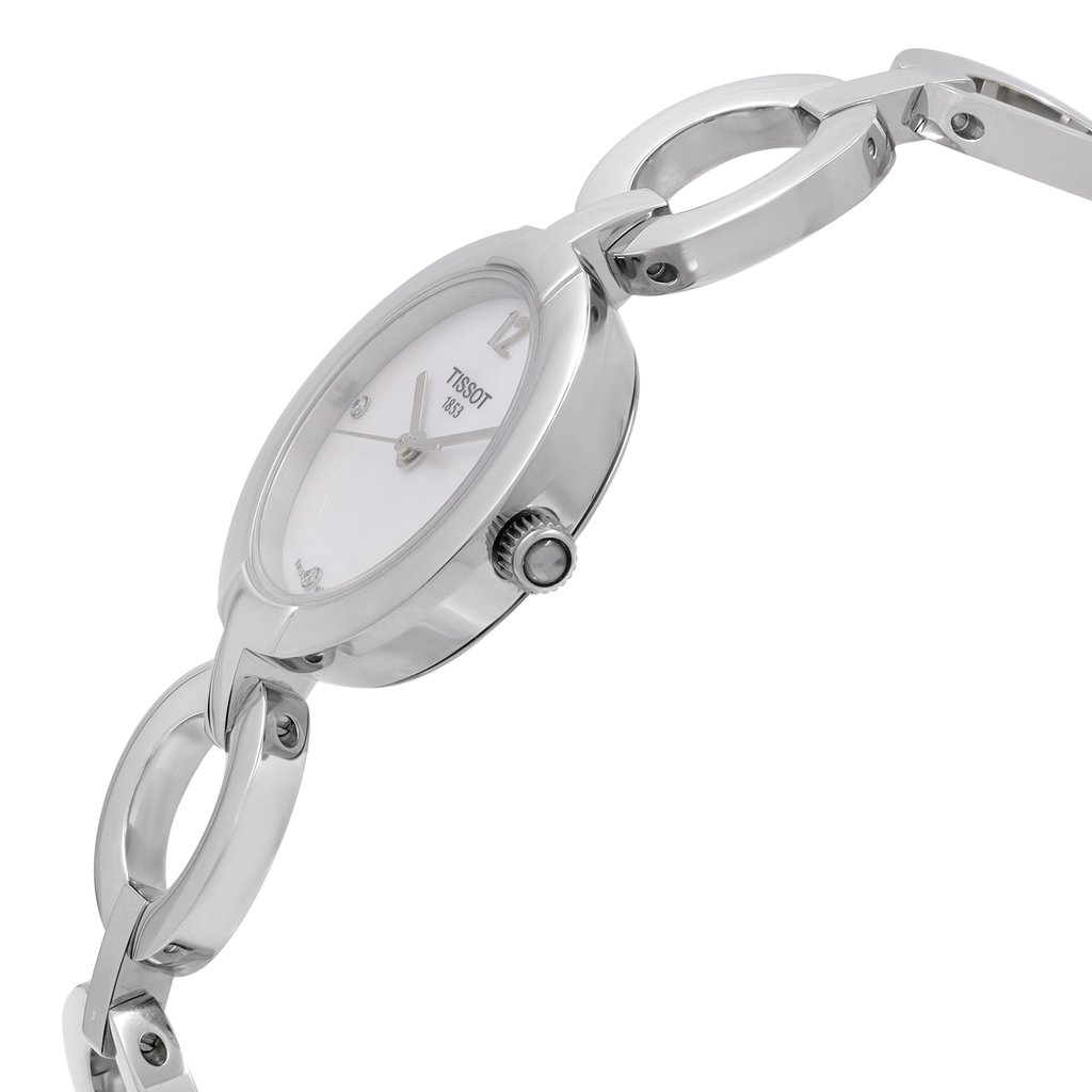 View Of Crown Facing Side Of Tissot T084.210.11.116.00 Stainless Steel Watch New Condition