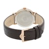 Back View Of Snap Back Case And Closed Leather Band Of Bulova 97B154 Watch New With Defects Condition