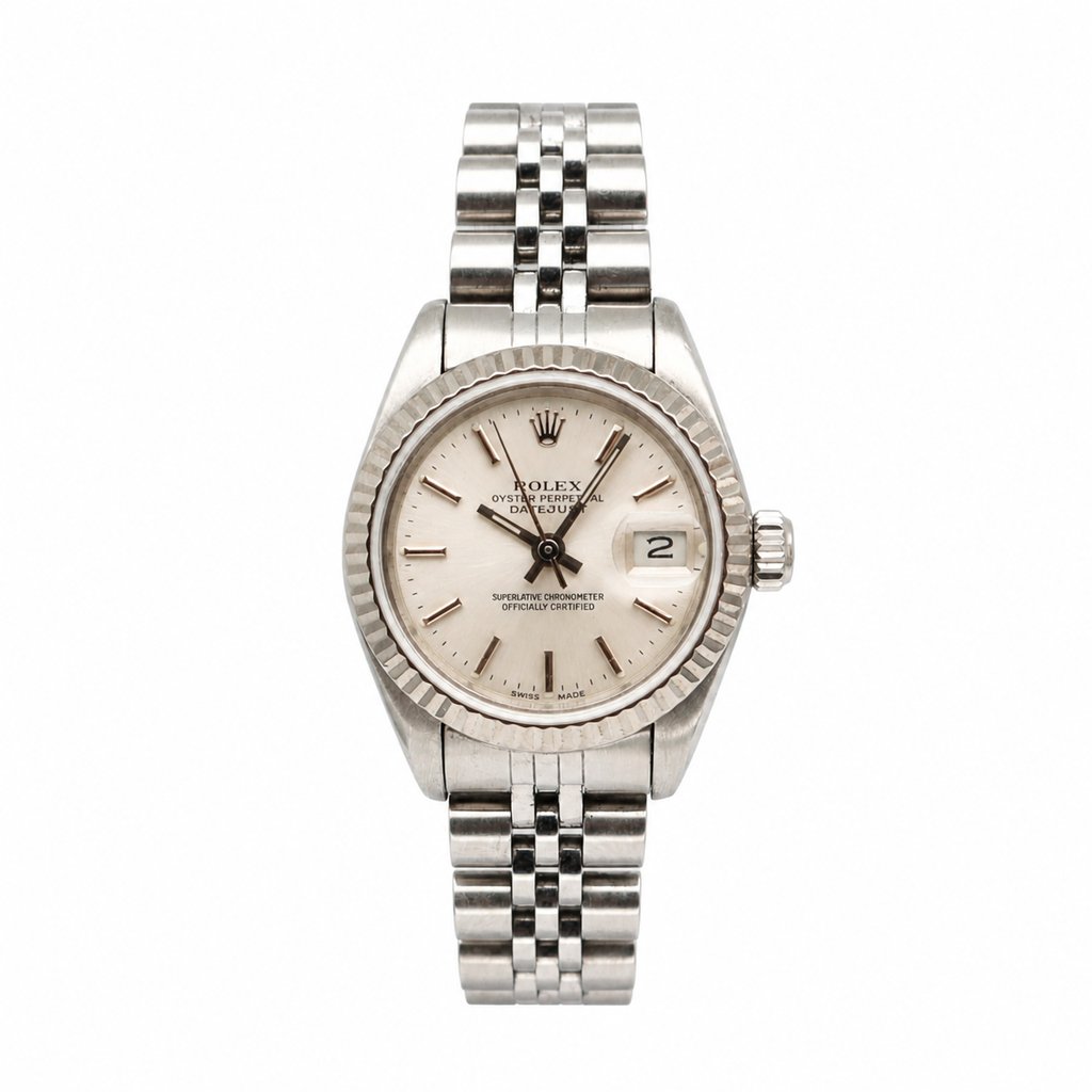 Front Full View Of Rolex 69174 Stainless Steel Watch Pre Owned Condition Good
