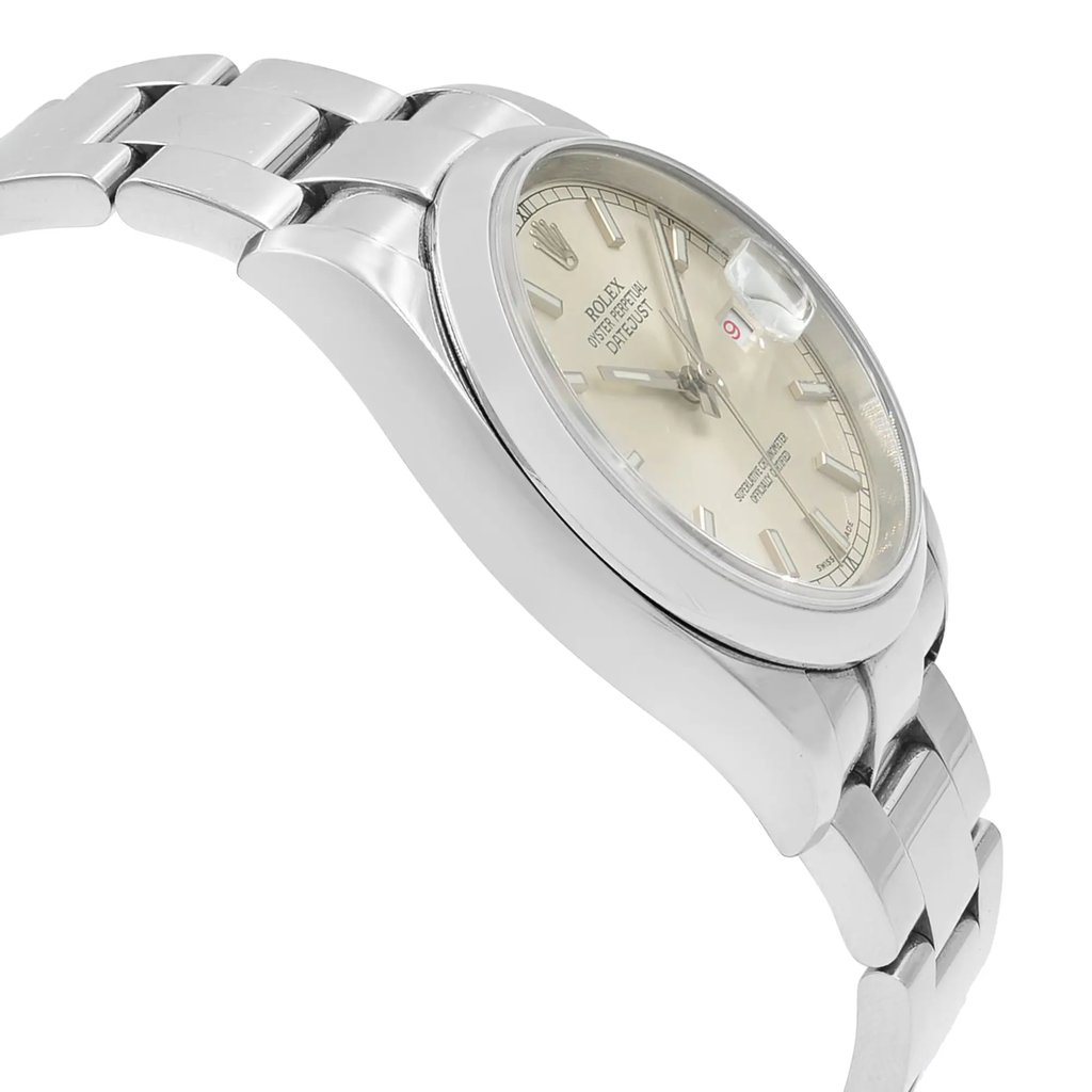 View Of Opposite Crown Facing Side Of Rolex 116200 Stainless Steel Watch Pre Owned Condition