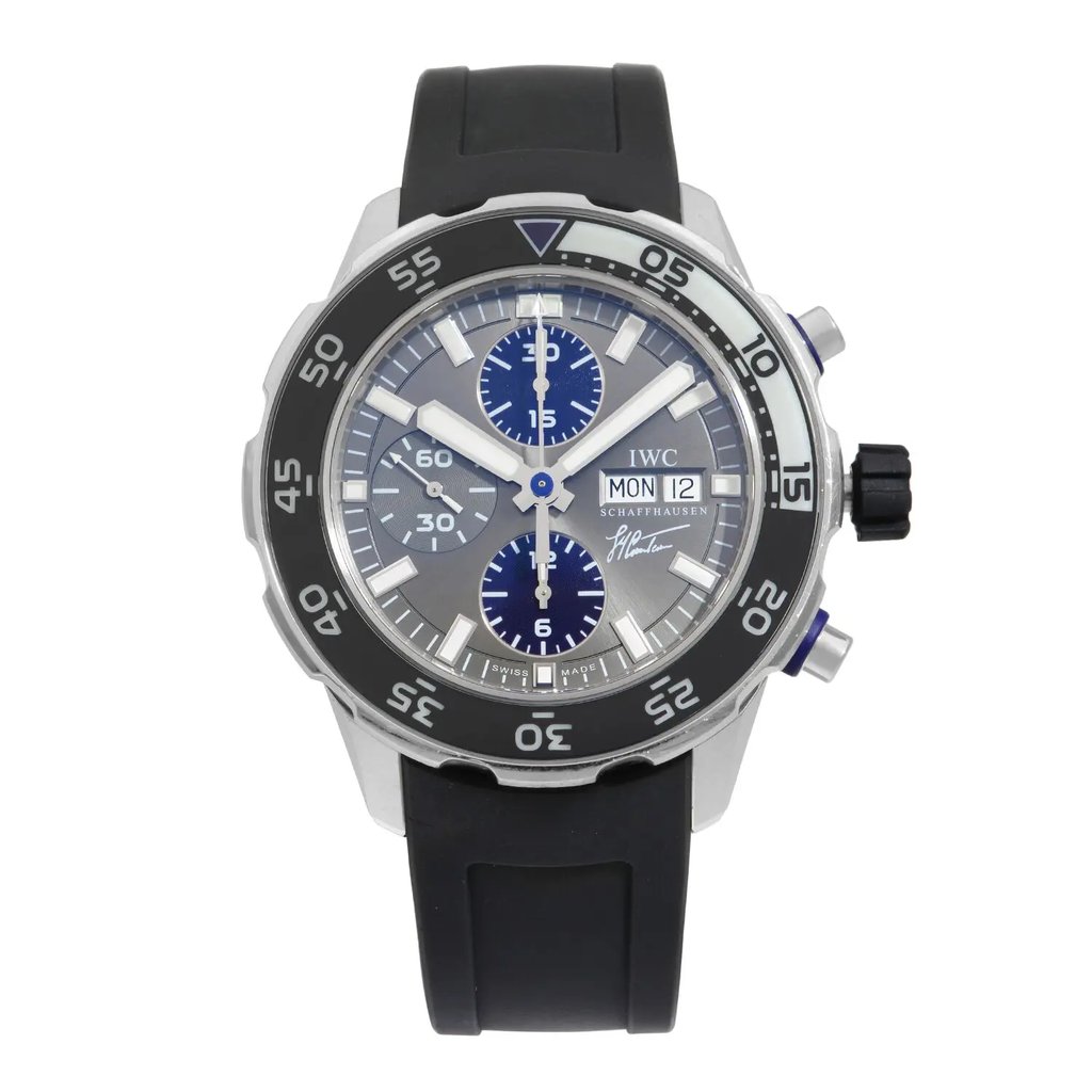 Front Full View Of IWC IW376706 Stainless Steel Watch Pre Owned Condition {Product Condition}