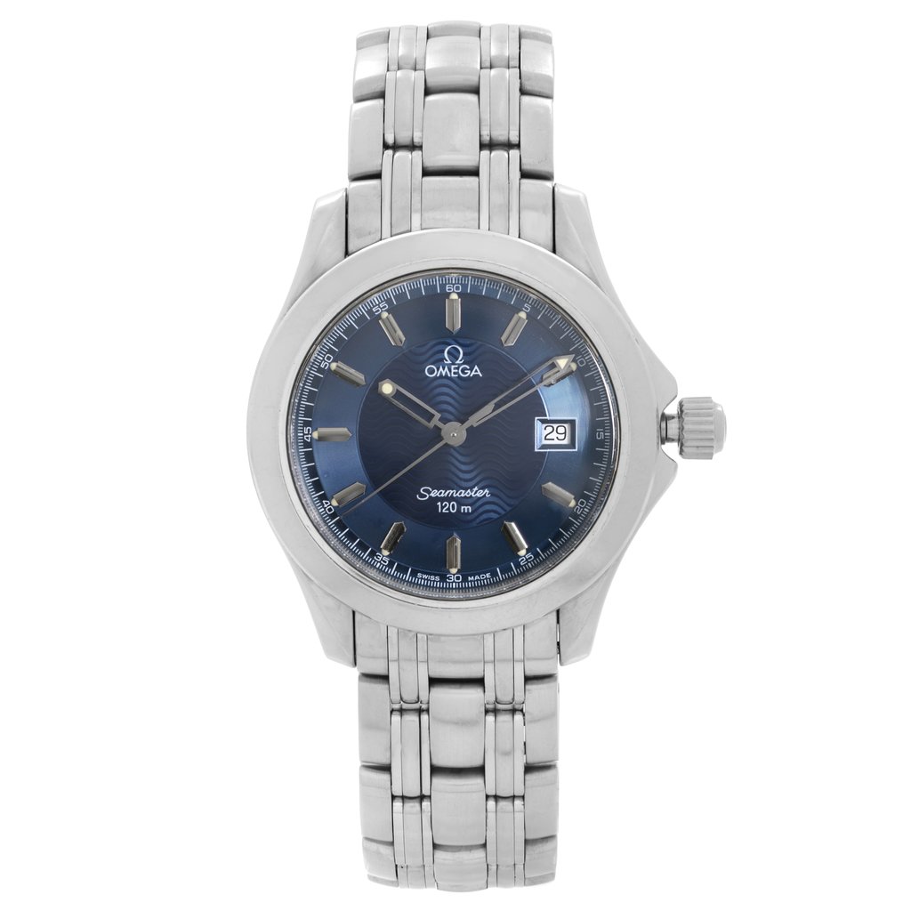 Front Full View Of Omega  2511.81.00 Stainless Steel Watch Pre Owned Condition {Product Condition}