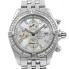 Up Close Front Facing Picture Of Breitling A1335653/A569-375A Stainless Steel Watch Pre Owned Condition