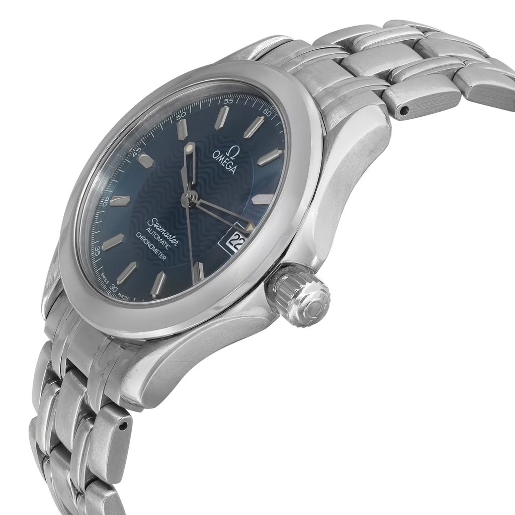 View Of Crown Facing Side Of OMEGA 2501.81.00 Stainless Steel Watch Pre Owned Condition