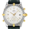 Up Close Front Facing Picture Of Breitling B15047 Stainless Steel Watch Pre Owned Condition