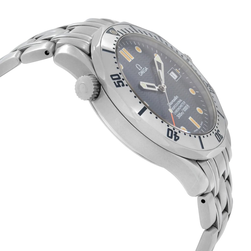 View Of Opposite Crown Facing Side Of OMEGA 2532.80.00 Stainless Steel Watch Pre Owned Condition