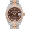 Up Close Front Facing Picture Of Rolex 178341 Stainless Steel Watch Pre Owned Condition