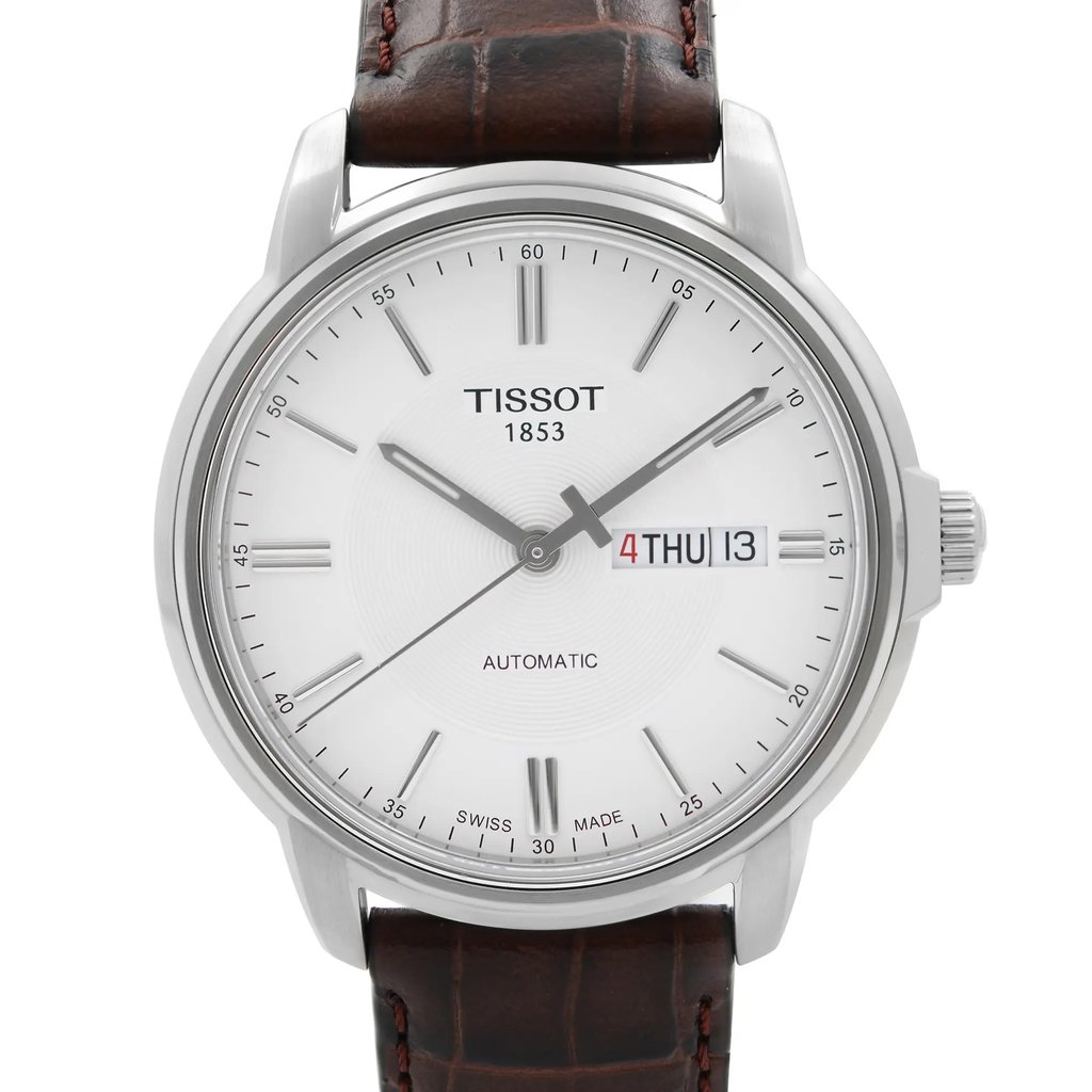 Up Close Front Facing Picture Of Tissot T065.430.16.031.00 Stainless Steel Watch Pre Owned Condition