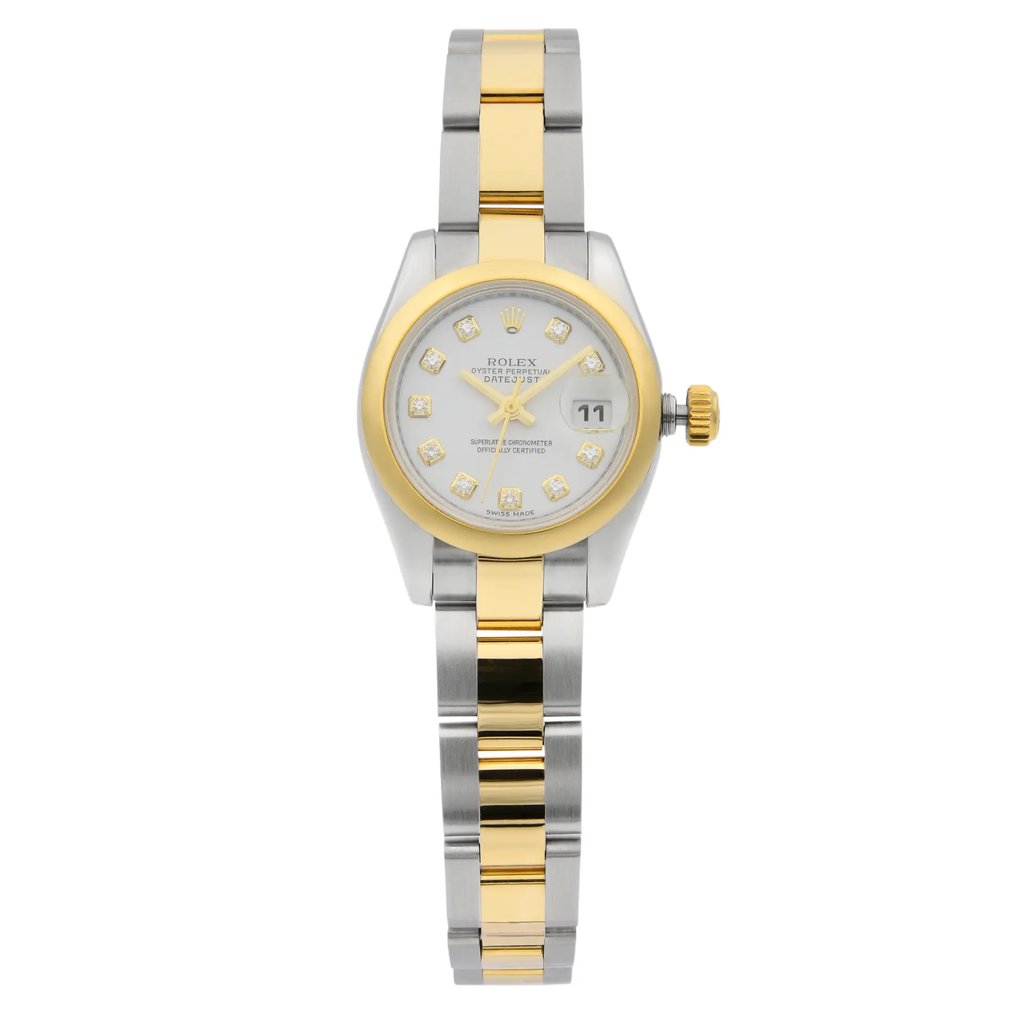 Front Full View Of Rolex 179163 Stainless Steel Watch Pre Owned Condition {Product Condition}