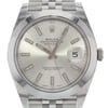 Up Close Front Facing Picture Of Rolex 126300 sij Stainless Steel Watch Pre Owned Condition