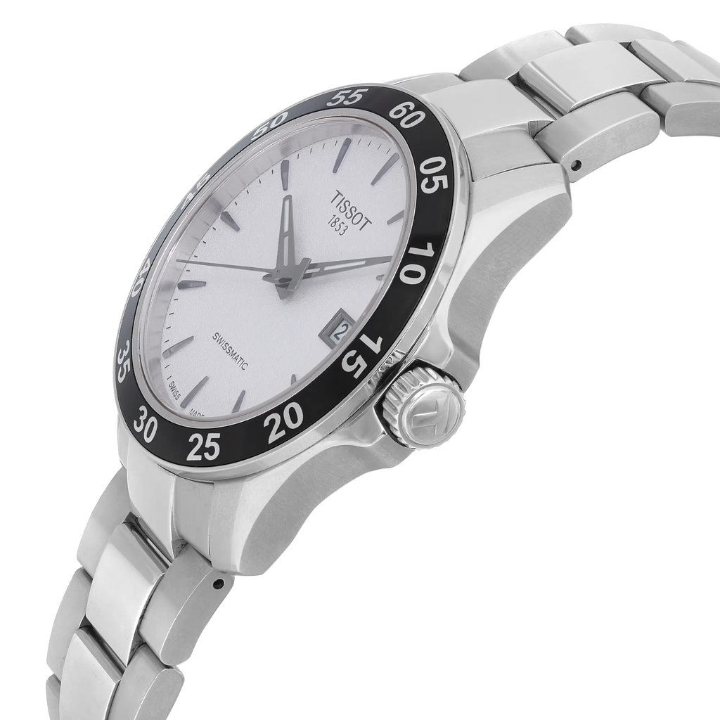 View Of Crown Facing Side Of Tissot T106.407.11.031.00 Stainless Steel Watch New With Defects Condition