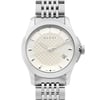 Up Close Front Facing Picture Of Gucci YA126501 Stainless Steel Watch Pre Owned Condition