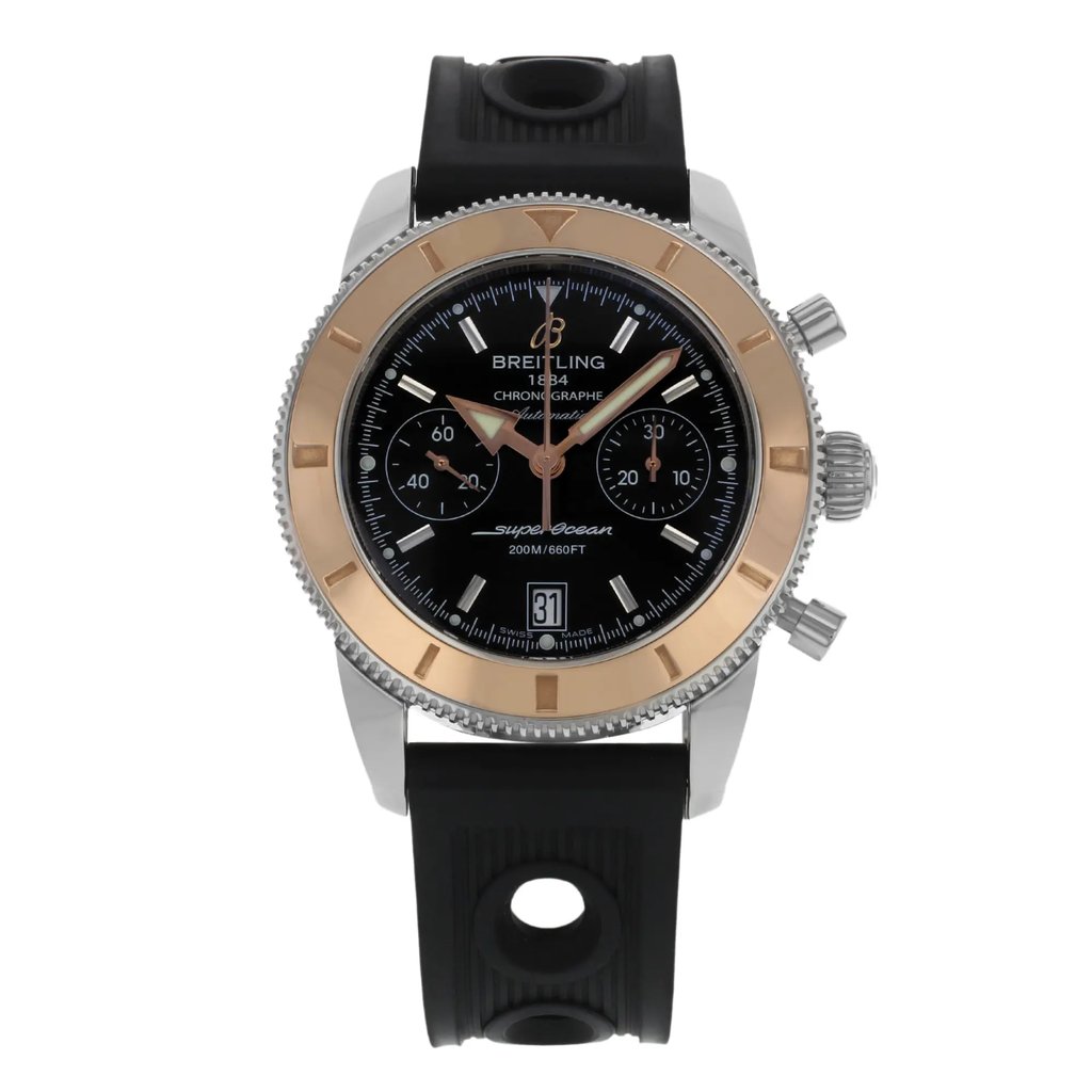 Front Full View Of Breitling U2337012/BB81-200S Stainless Steel Watch Pre Owned Condition {Product Condition}