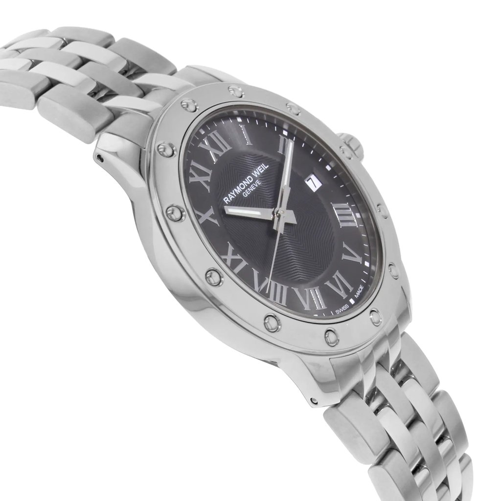 View Of Opposite Crown Facing Side Of RAYMOND WEIL 5599-ST-00608 Stainless Steel Watch Pre Owned Condition
