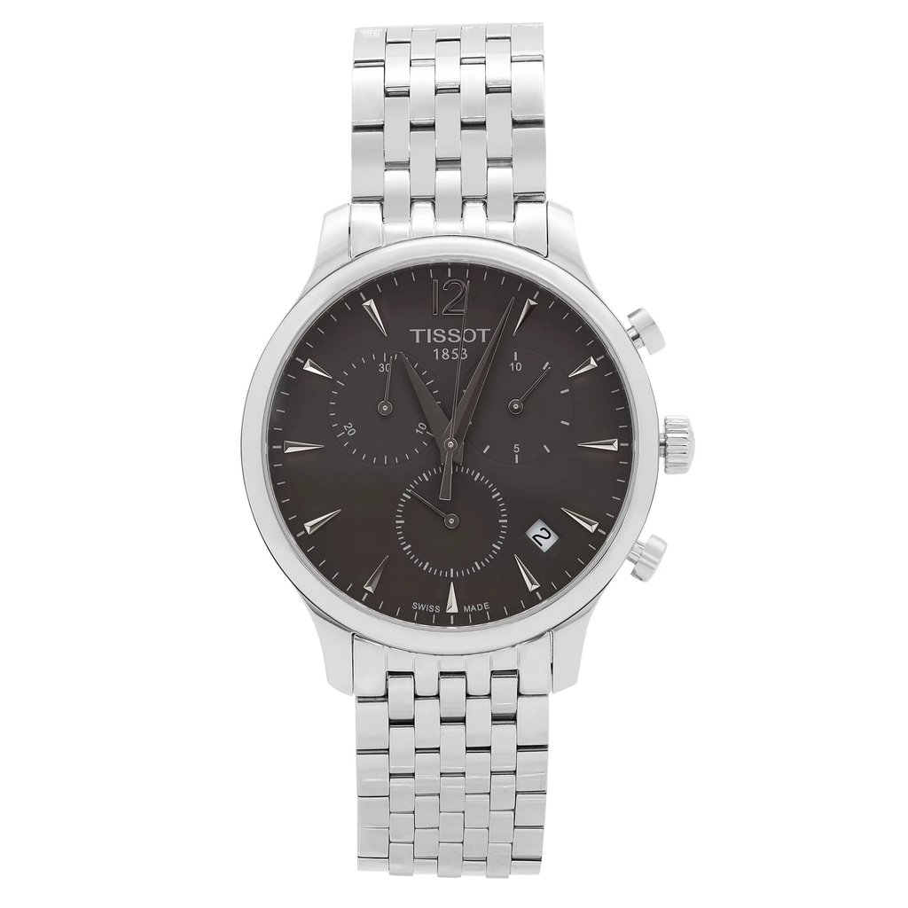 Front Full View Of Tissot T063.617.11.067.00 Stainless Steel Watch Pre Owned Condition Good