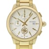 Up Close Front Facing Picture Of Tory Burch TB1250 Stainless Steel Watch Display Model Condition