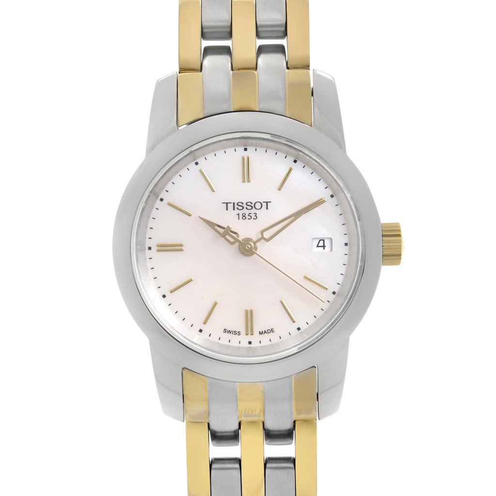 Up Close Front Facing Picture Of Tissot T033.210.22.111.00 Stainless Steel Watch Pre Owned Condition