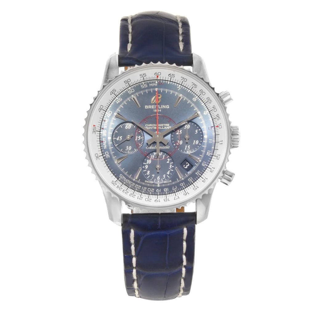 Front Full View Of Breitling AB0130C5/C894-719P Stainless Steel Watch Display Model Condition {Product Condition}