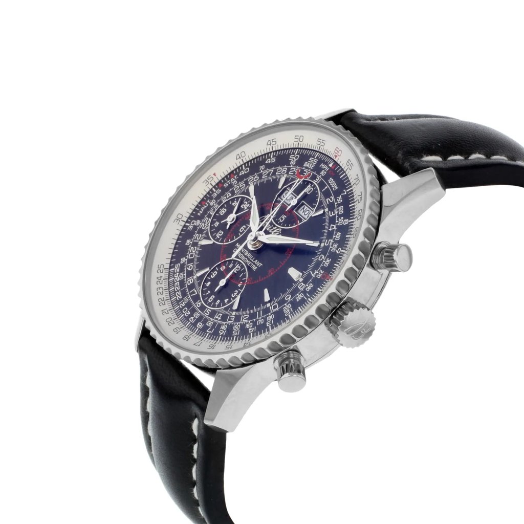 View Of Crown Facing Side Of Breitling A2133012/B571-435X Stainless Steel Watch Pre Owned Condition