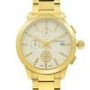Up Close Front Facing Picture Of Tory Burch TB1250 Stainless Steel Watch Pre Owned Condition