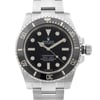 Up Close Front Facing Picture Of Rolex 114060 Stainless Steel Watch Display Model Condition