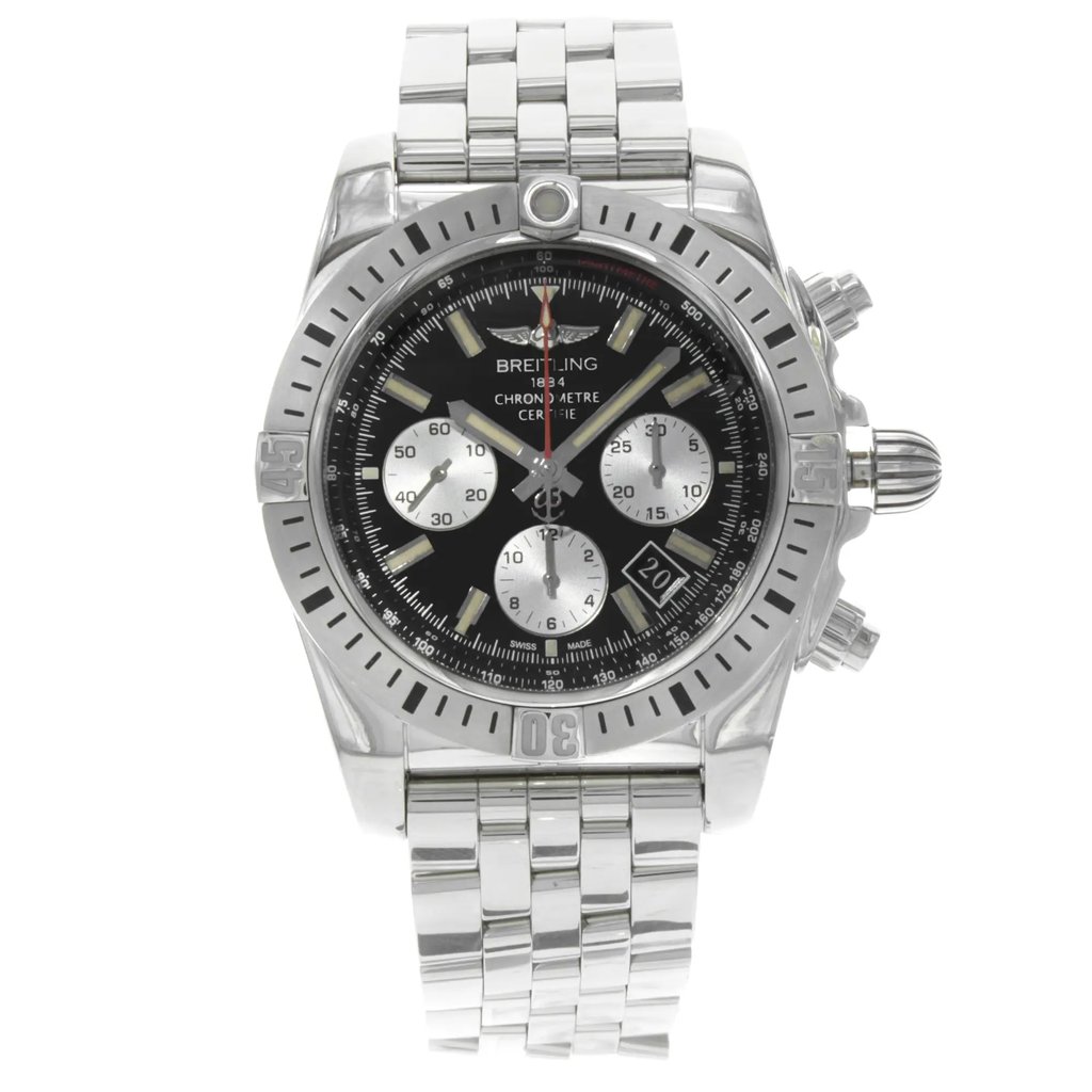 Front Full View Of Breitling AB01154G/BD13-375A Stainless Steel Watch Display Model Condition {Product Condition}