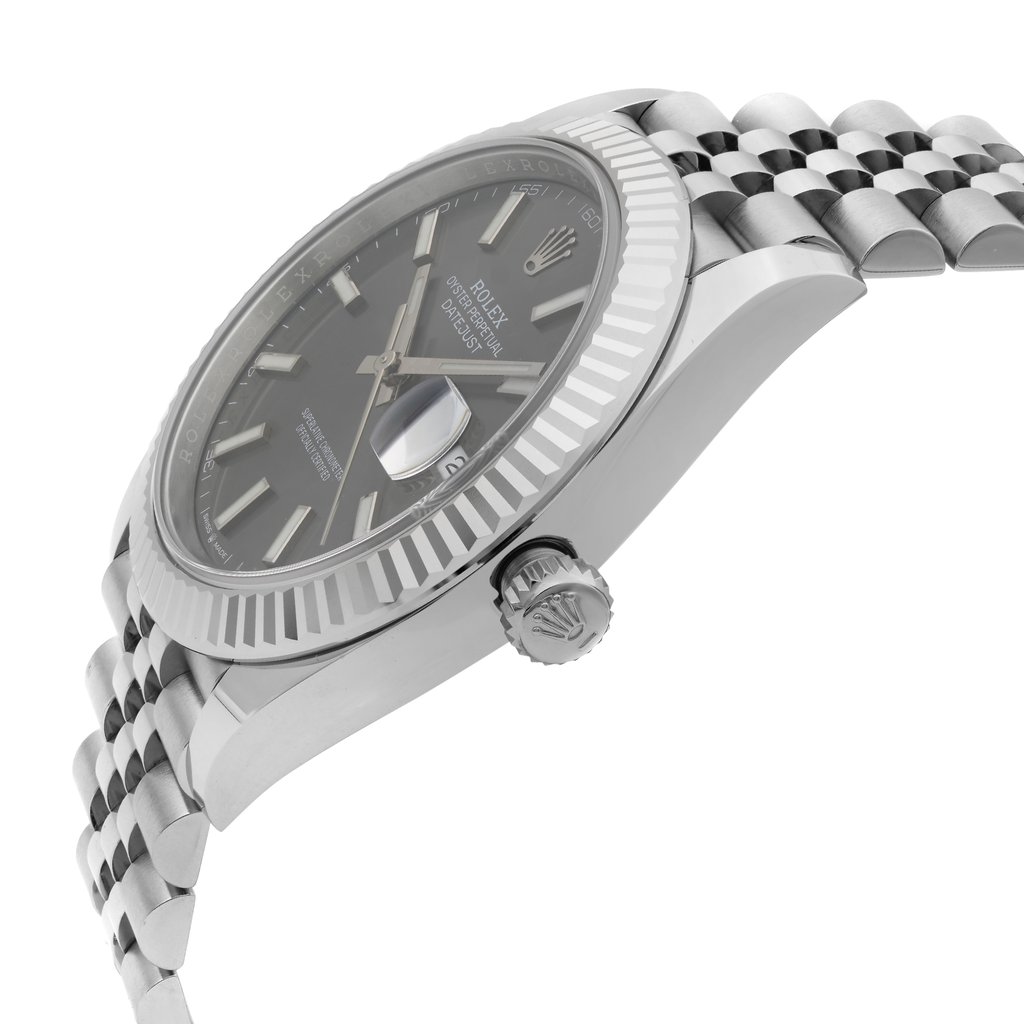 View Of Crown Facing Side Of Rolex 126334 Stainless Steel Watch Unworn Condition