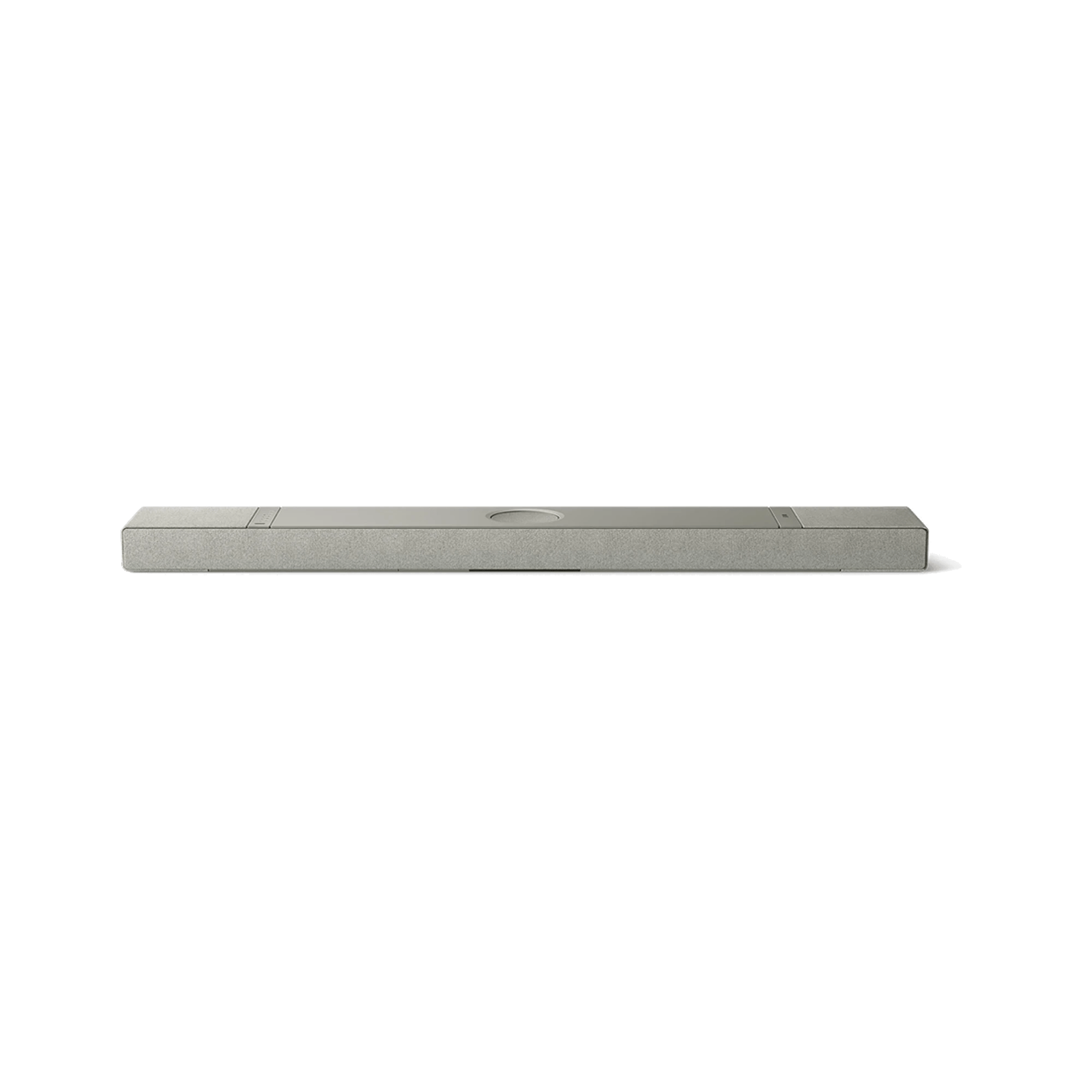 Vorderansicht der KEF XIO Soundbar in Silber-Finish