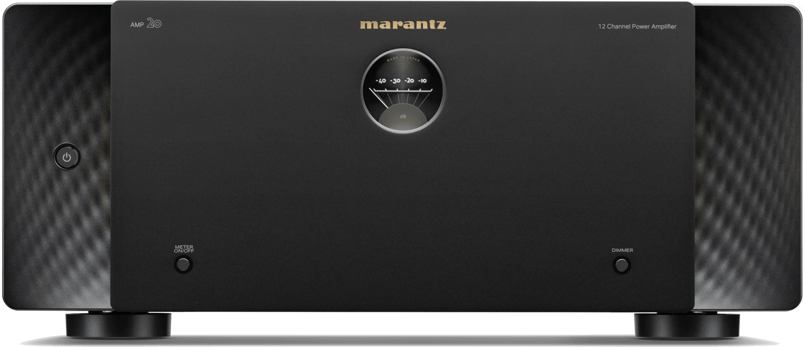 Frontansicht des Marantz AMP20, einer hochwertigen 12-Kanal-Endstufe.