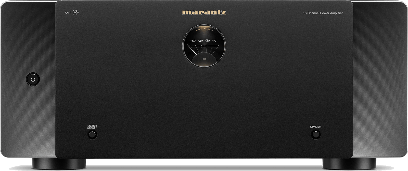 Frontansicht des Marantz AMP 10, einem 16-Kanal-Leistungsverstärker.