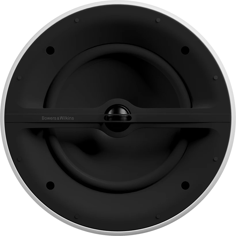 Frontansicht des Bowers & Wilkins CCM382 Deckeneinbaulautsprechers.