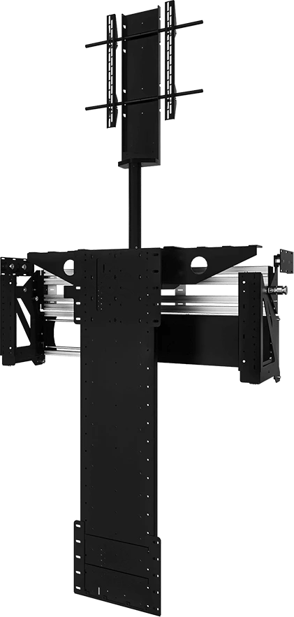 Future Automation PLF-BE Bodenlift für 32–77" Displays, Frontalansicht.