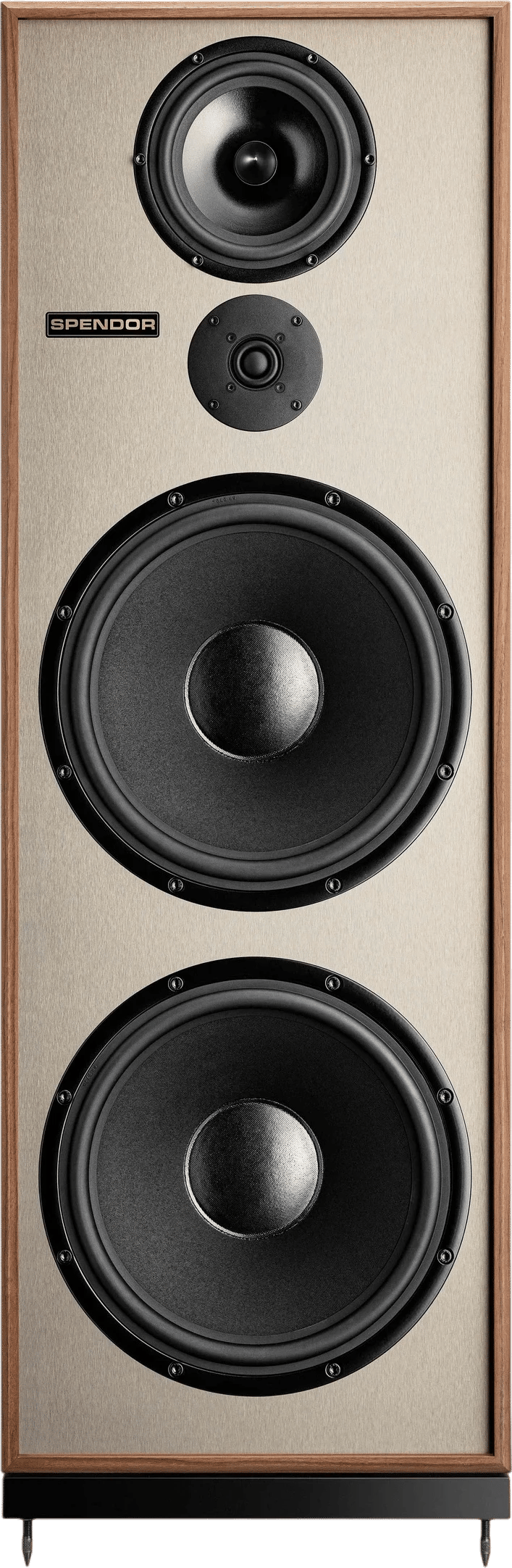 Frontansicht des Spendor Classic 200Ti Lautsprechers mit Titan-Frontplatte.