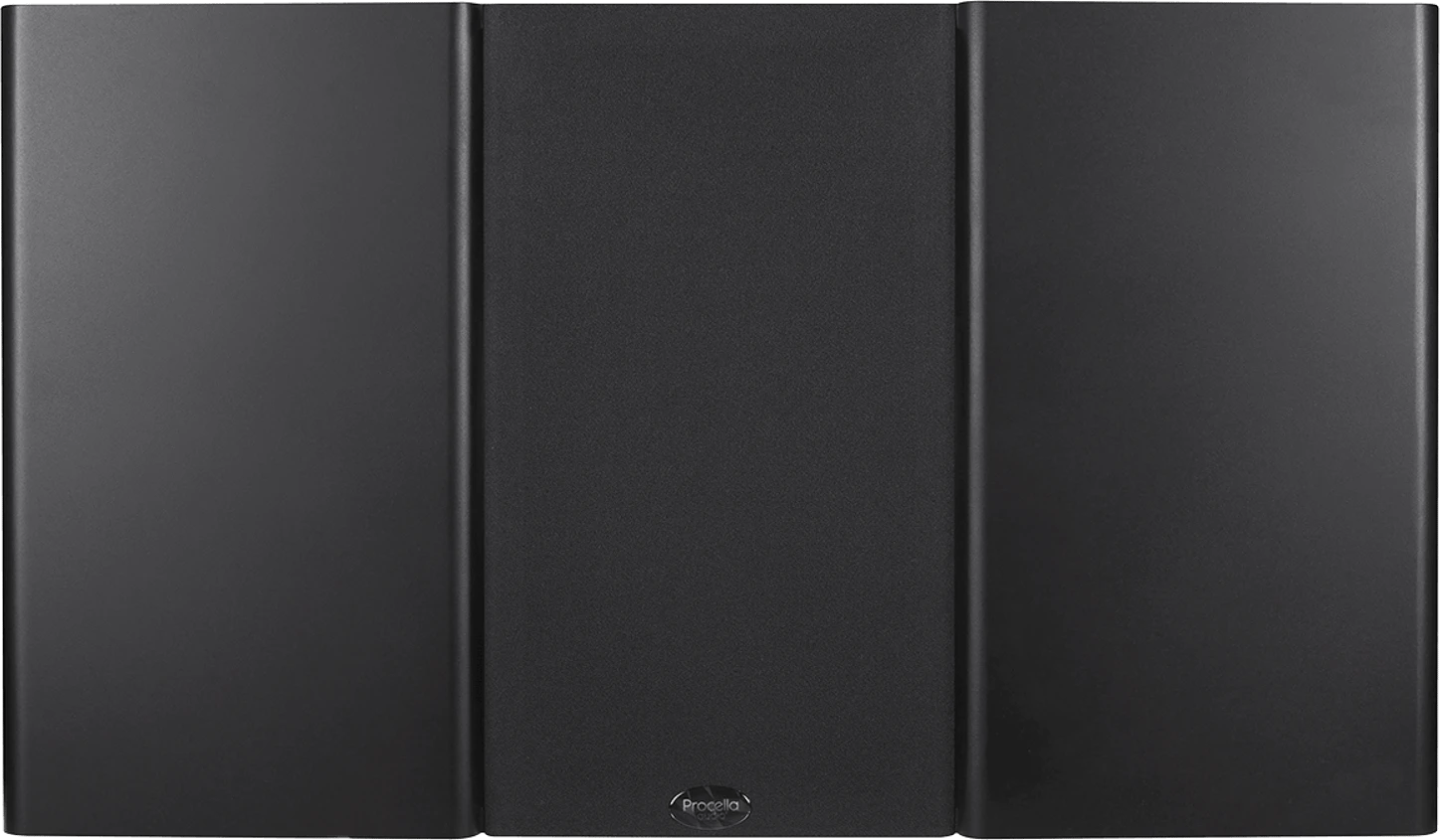 Frontansicht des passiven Subwoofers Procella Audio V21 mit Abdeckung.